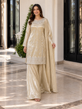 Shehnai mirror silk hand emblished shirt with plazo
