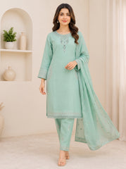 Ajwa Collection – Mint Green Embellished 3-Piece Suit