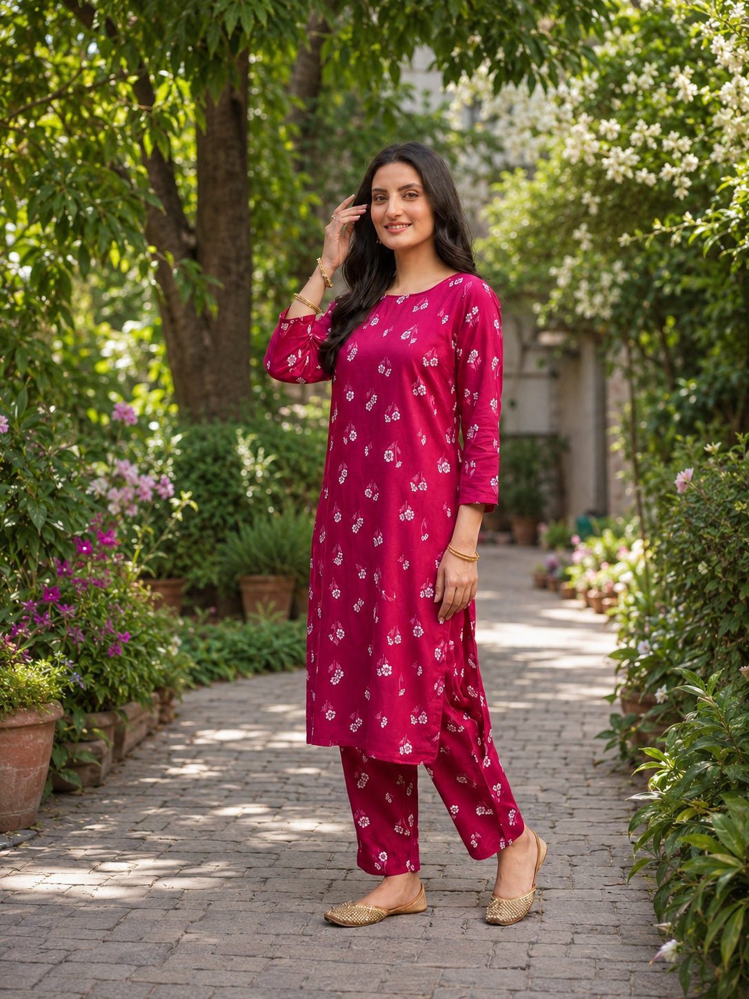 premium gulabi printed lawn 2pc stiched