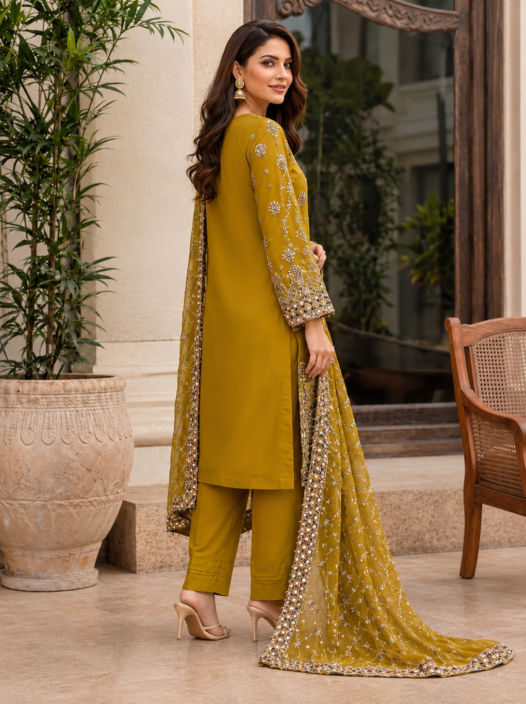 Gulzaré chiffon embroidered 3pc