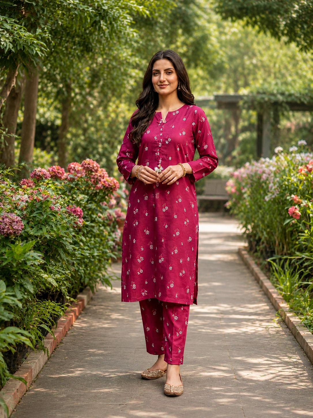 premium gulabi printed lawn 2pc stiched