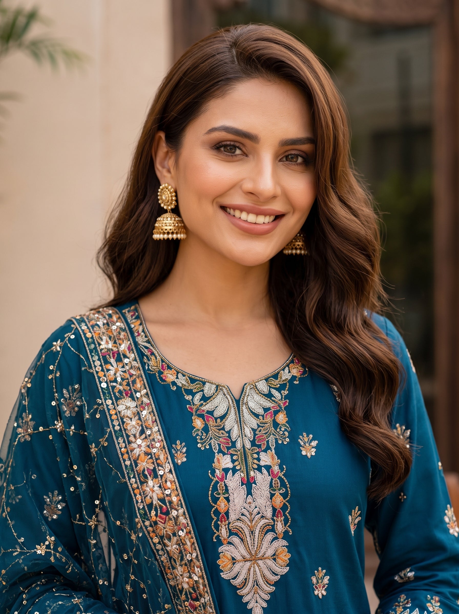 Zar-e-Meher chiffon embroiderd 3pc