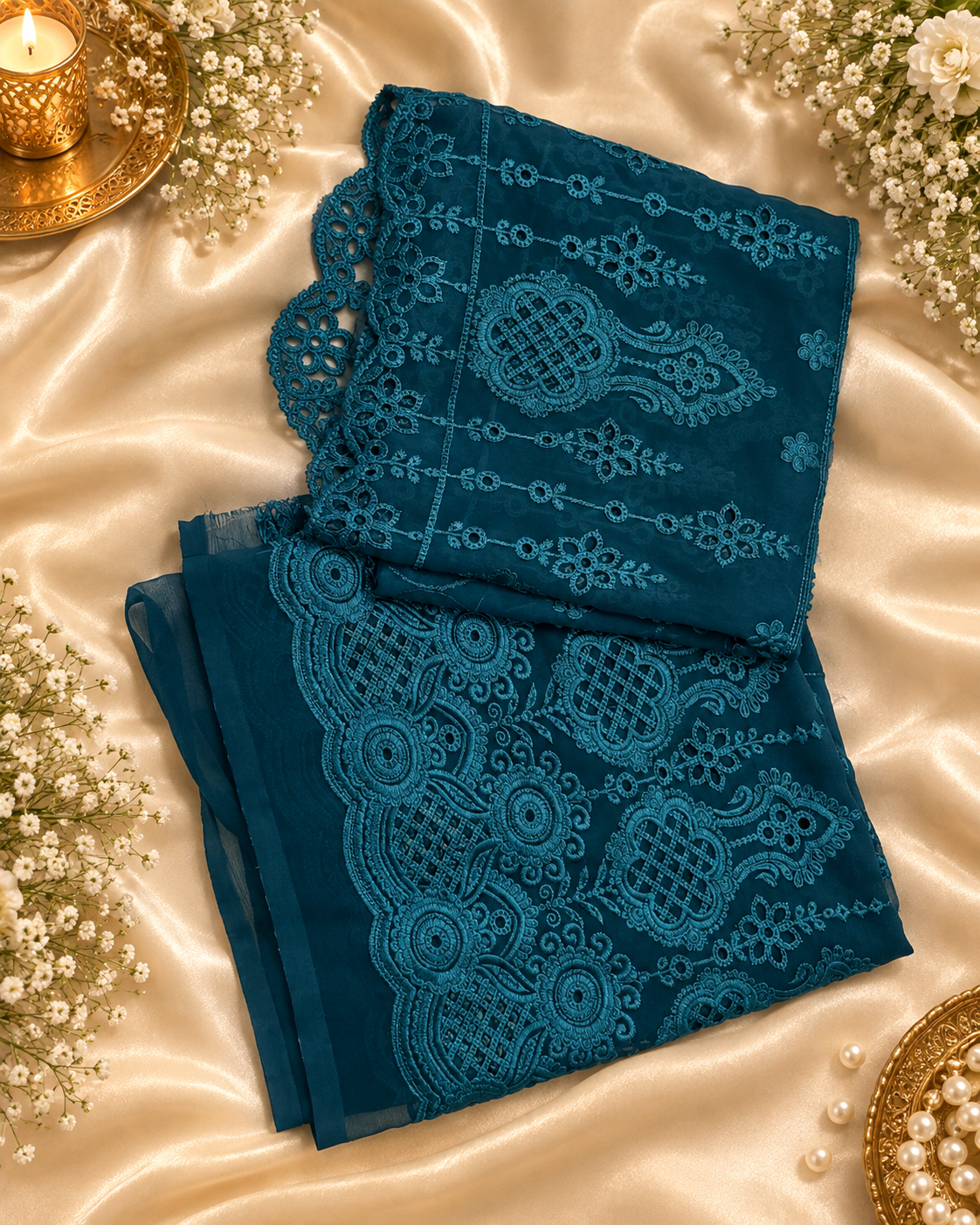 Neelam — Luxury chiffon Embroidered Ensemble