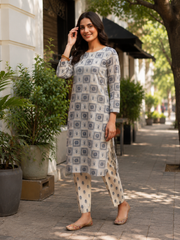 premium off white printed lawn 2pc stiched