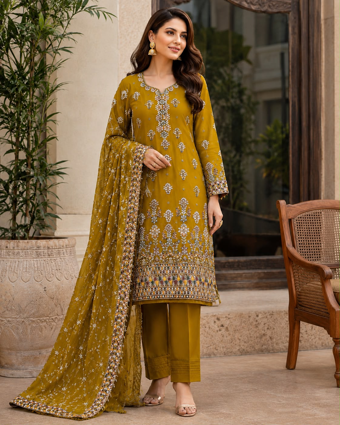 Gulzaré chiffon embroidered 3pc