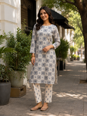 premium off white printed lawn 2pc stiched